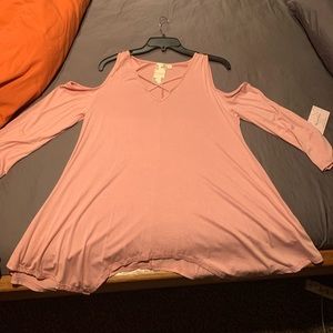 Cold Shoulder Criss Cross Top